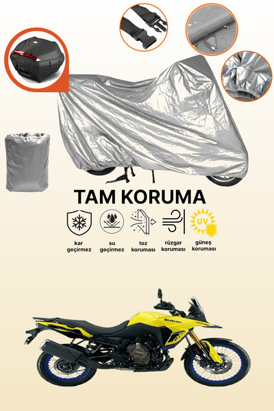 dokaca حقيبة خلفية رمادية متوافقة مع سوزوكي V-Strom 800 DE، غطاء محرك متوافق،...