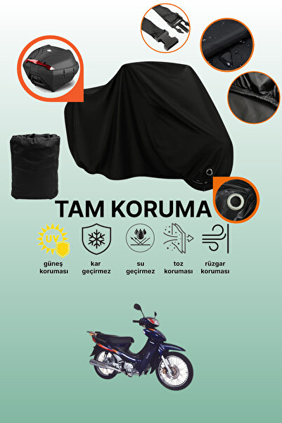 dokaca Black Lock and Tail Bag Compatible Mondial 110 Kf Compatible Motorcycl...