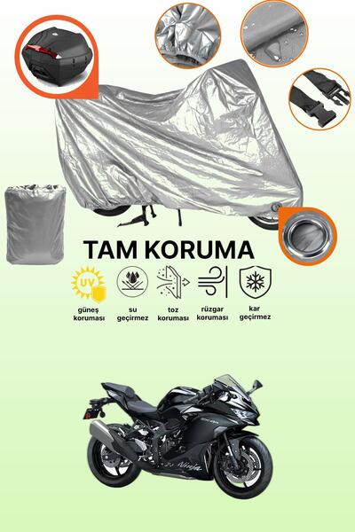 dokaca حقيبة خلفية وقفل باللون الرمادي متوافقة مع دراجة نارية كاواساكي نينجا ...