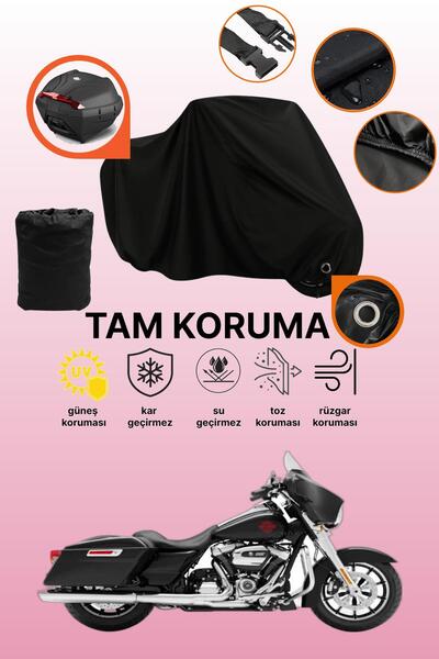 dokaca حقيبة خلفية وقفل أسود متوافقة مع دراجة هارلي ديفيدسون إلكترا جلايد ستا...