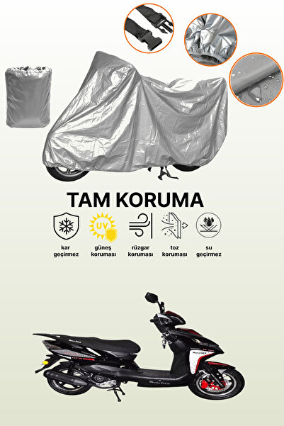 dokaca Gray Motolux Rossi Rs 50 Compatible Motorcycle Cover, Protective Cover...