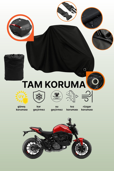 dokaca Black Tail Bag and Lock Compatible Ducati Monster 937 Compatible Motor...