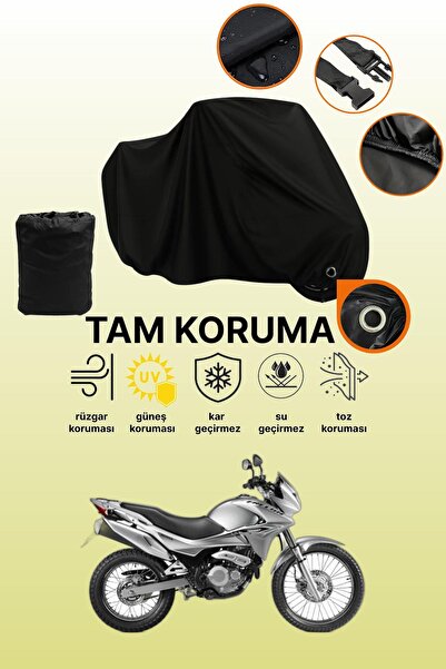 dokaca غطاء دراجة نارية متوافق مع هوندا NX 4 فالكون، غطاء واقي أسود اللون