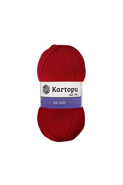 Kartopu Aksoft El Örgü Ipi K114 Koyu Kırmızı