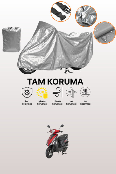 dokaca Gray Mondial 50 Loyal Compatible Motorcycle Cover, Protective Cover, M...