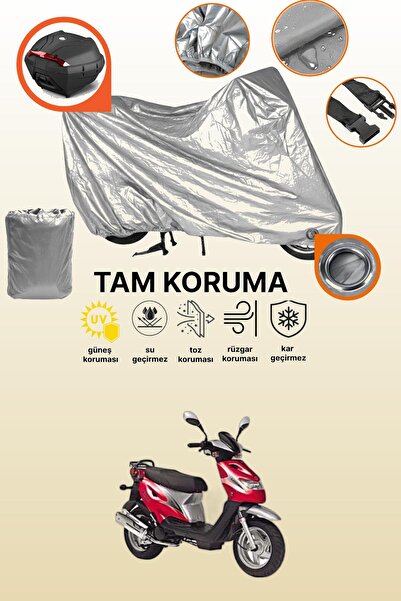 dokaca غطاء دراجة نارية متوافق مع كانوني بوبكورن 90، غطاء حماية متوافق مع دراجة نارية، باللون الرمادي