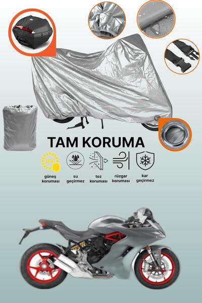 dokaca Gray Lock and Tail Bag Compatible Ducati Supersport Compatible Motorcy...
