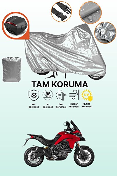 dokaca حقيبة خلفية رمادية متوافقة مع دراجة دوكاتي مولتيسترادا 950، غطاء واقي ...