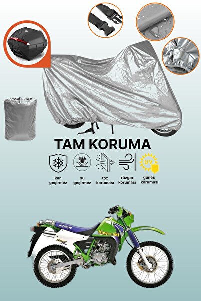 dokaca حقيبة خلفية رمادية متوافقة مع غطاء المحرك المتوافق مع Kawasaki KMX 125...