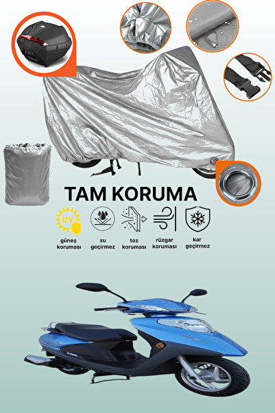 dokaca Gray Lock and Tail Bag Compatible Motolux Ceo 125 Compatible Motorcycl...