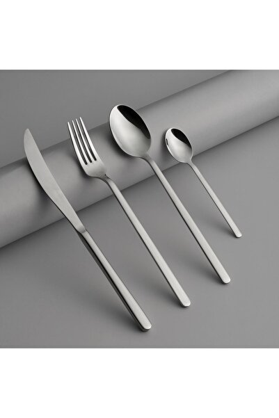 Jumbo 2900 Vannes 24 Piece 6 Person Sweet Fork Spoon Knife Set