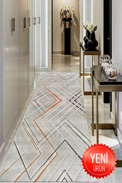 GECE HOME DİJİTAL BASKILI Kaymaz Taban Yıkanabilir Modern Mutfak Halısı Salon...