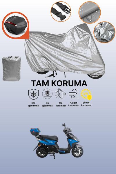 dokaca حقيبة خلفية رمادية متوافقة مع فالكون نيترو 50، غطاء واقي للدراجة النارية