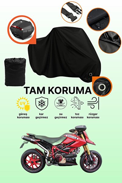 dokaca Black Rear Bag and Lock Compatible Ducati Hypermotard 1100 Evo Sp Comp...