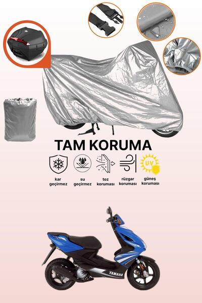 dokaca حقيبة خلفية رمادية متوافقة مع ياماها ايروكس 100، غطاء واقي للدراجة الن...