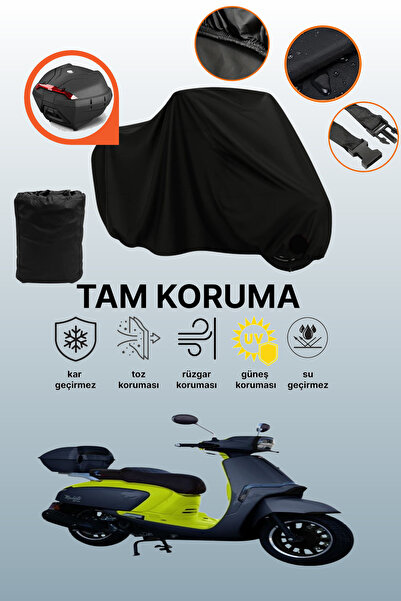 dokaca Black Rear Bag Compatible Motolux Macchiato 125 Compatible Motorcycle ...