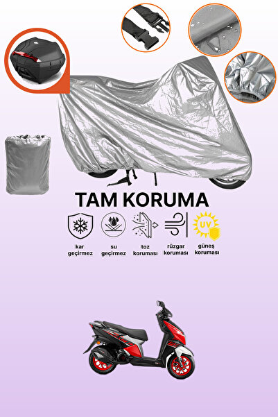 dokaca Gray Rear Bag Compatible Apachi Beauty 125 Compatible Motorcycle Cover...