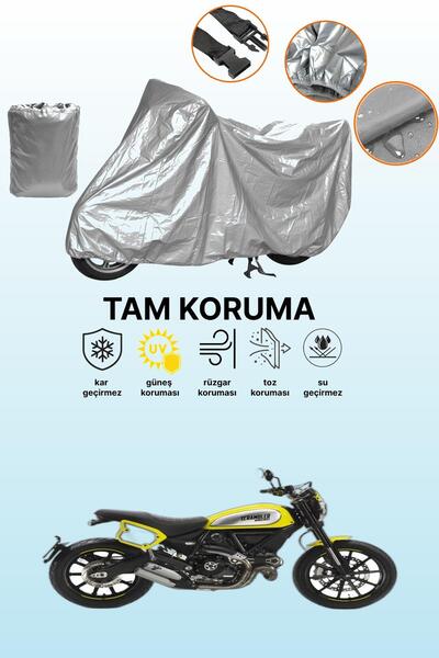 dokaca غطاء دراجة نارية رمادي اللون من دوكاتي سكرامبلر فلات تراك برو، غطاء وا...