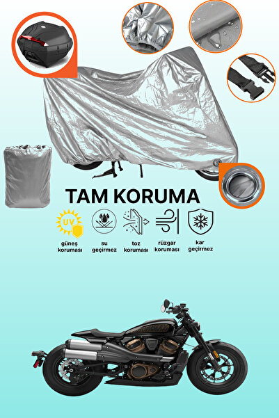 dokaca حقيبة خلفية وقفل رمادي متوافقة مع دراجة نارية هارلي ديفيدسون سبورتسر S، غطاء حماية