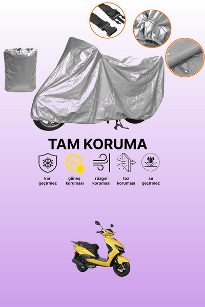 dokaca Gray Rks Bolero 50 Compatible Motorcycle Cover, Protective Cover, Moto...