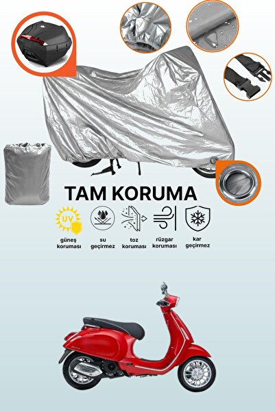 dokaca حقيبة خلفية رمادية اللون ومتوافقة مع قماش دراجة نارية متوافق مع Piaggi...