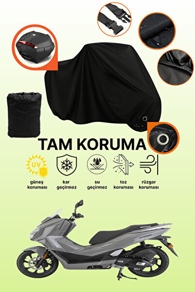 dokaca Black Lock and Tail Bag Compatible Mondial 125 Strada Compatible Motor...