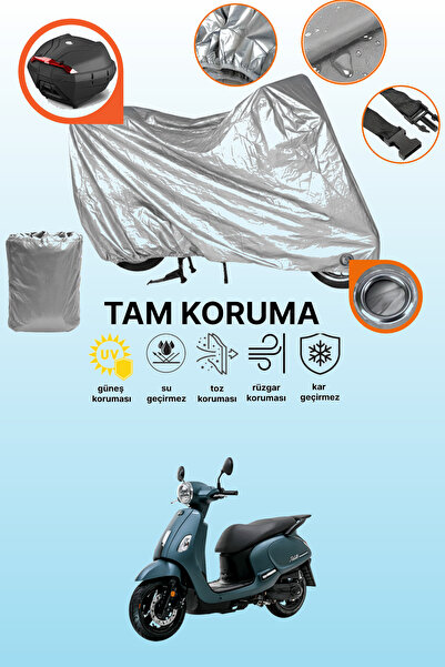 dokaca Gray Lock and Tail Bag Compatible Sym Fiddle Iv 125 Compatible Motorcy...