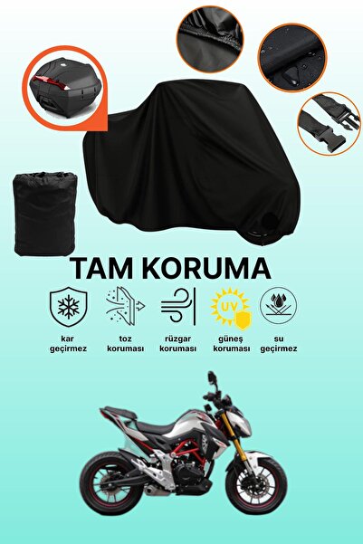 dokaca Black Rear Bag Compatible Rks Rnx Plus Compatible Motorcycle Tarpaulin...