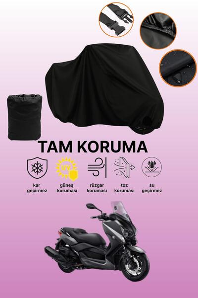 dokaca غطاء محرك ياماها X-Max 400 ABS باللون الأسود، غطاء واقي، غطاء دراجة نارية