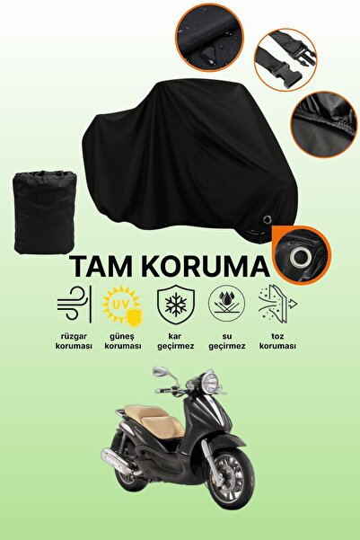 dokaca قماش دراجة نارية متوافق مع بياجيو بيفرلي 500 متوافق مع القفل الأسود