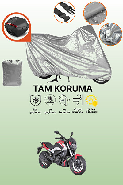 dokaca حقيبة خلفية رمادية متوافقة مع Bajaj Dominar 250 D، غطاء واقي للدراجة ا...