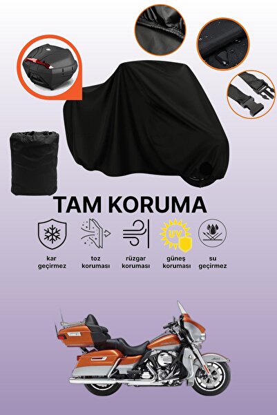 dokaca حقيبة خلفية سوداء متوافقة مع هارلي ديفيدسون FLHTK Electra Glide Ultra ...