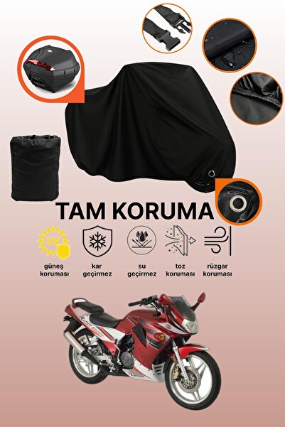 dokaca غطاء دراجة نارية متوافق مع كانوني ريسر 200 مع قفل أسود وحقيبة خلفية، غ...