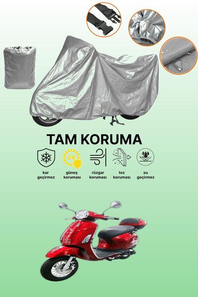 dokaca غطاء دراجة نارية رمادي متوافق مع كينج موتور KR-211 رانا 50، غطاء واقي،...