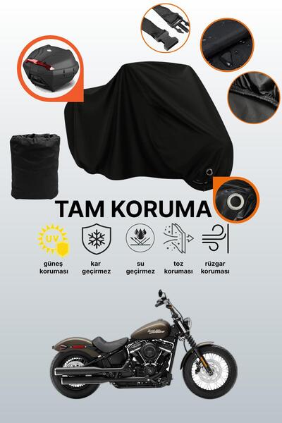 dokaca حقيبة خلفية وقفل أسود متوافقة مع دراجة هارلي ديفيدسون سوفتيل ستريت بوب