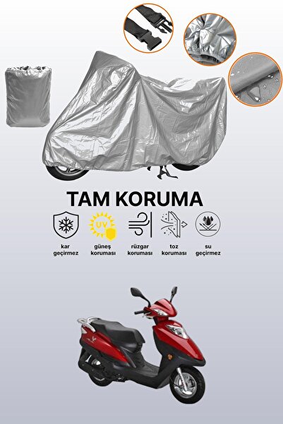 dokaca غطاء دراجة نارية متوافق مع هاوجو HJ 125T-10 باللون الرمادي، غطاء واقي،...