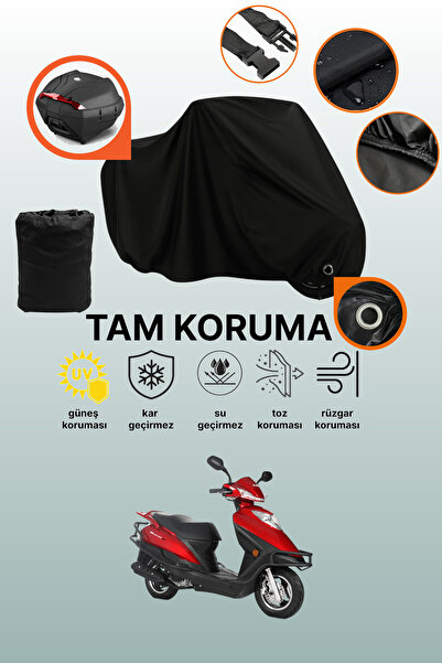 dokaca Black Lock and Tail Bag Compatible Kuba Newton 50 Compatible Motorcycl...