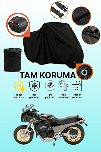 dokaca حقيبة خلفية سوداء متوافقة مع Kawasaki GPZ 900 R، غطاء دراجة نارية متوا...