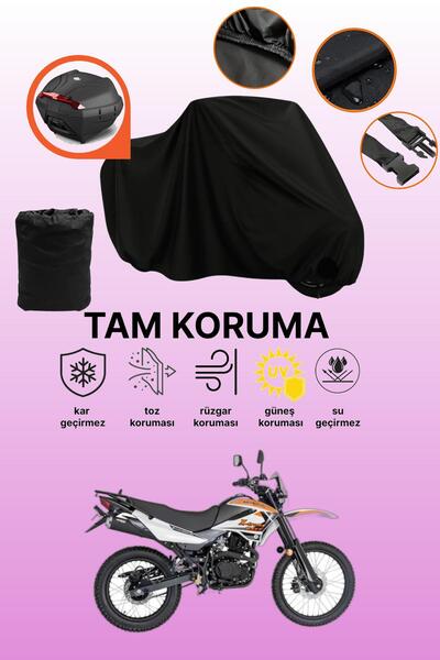 dokaca Black Rear Bag Compatible Mondial X-Treme Max 150 Compatible Motorcycl...
