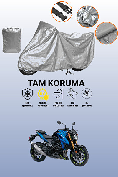 dokaca غطاء دراجة نارية رمادي اللون متوافق مع سوزوكي GSX-S 750 ABS، غطاء واقي...