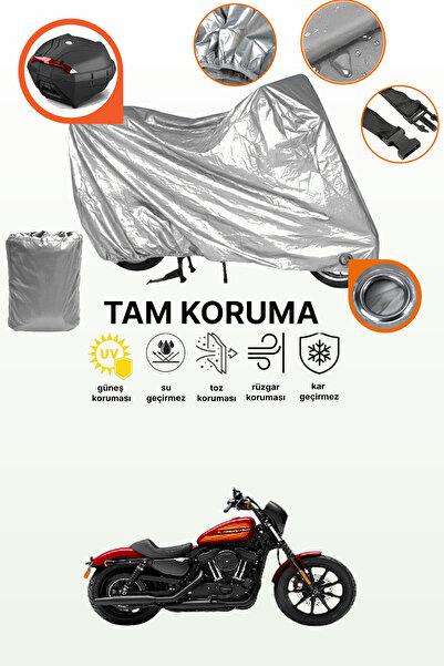 dokaca حقيبة خلفية وقفل باللون الرمادي متوافقة مع دراجة نارية هارلي ديفيدسون سبورتستر آيرون 1200