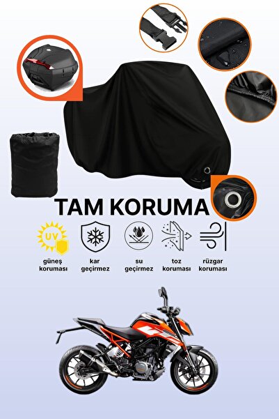 dokaca حقيبة خلفية سوداء وقفل متوافقان مع KTM 250 Duke ABS متوافقان مع قماش ا...