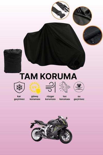 dokaca غطاء محرك متوافق مع هوندا CBR 650 FA باللون الأسود، غطاء واقي، غطاء لل...