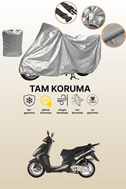 dokaca غطاء دراجة نارية رمادي متوافق مع كانوني روكو 150، غطاء واقي، غطاء للمحرك