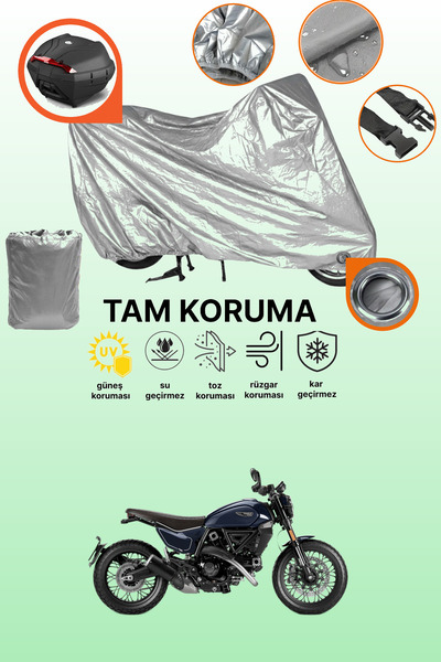 dokaca Gray Lock and Tail Bag Compatible Ducati Scrambler Nightshift Compatib...