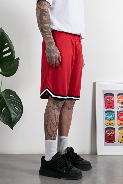 UKHWD SUPPLY Kırmızı DryTech Erkek Basketbol Şort UK1126KZ
