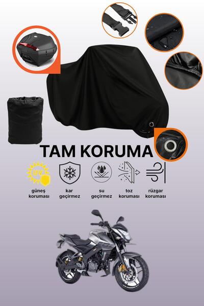 dokaca Black Lock and Tail Bag Compatible Bajaj Pulsar Ns 200 Ug Compatible M...
