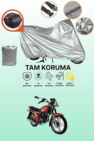 dokaca حقيبة خلفية رمادية متوافقة مع كانوني سيهان 125، غطاء واقي للدراجة النارية