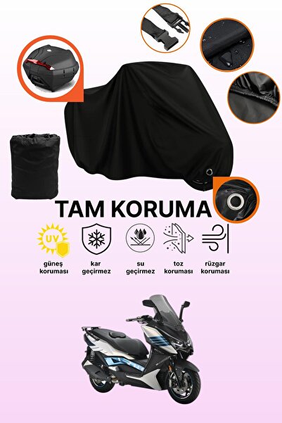 dokaca Black Lock and Tail Bag Compatible Arora Chinf 318 Compatible Motorcyc...