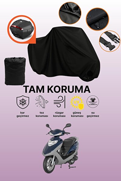dokaca Black Rear Bag Compatible Mondial 100 Nt Turquoise Compatible Motorcyc...
